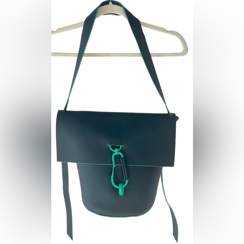 Zac Posen Belay Neon Group Calf Skin Leather Double Face Shoulder Bucket Bag
